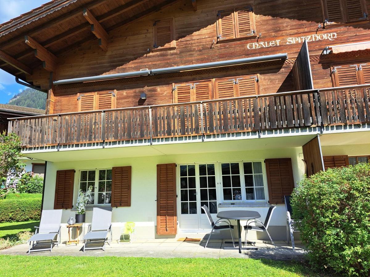 Chalet Spitzhorn - Your Peak Getaway - Private Terrasse & Gratis Parkplatz Gsteig Kültér fotó